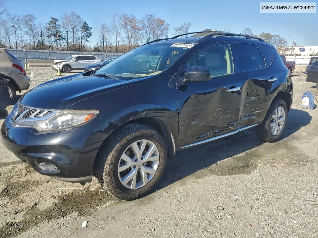 JN8AZ1MW2CW234922 2012 Nissan Murano S