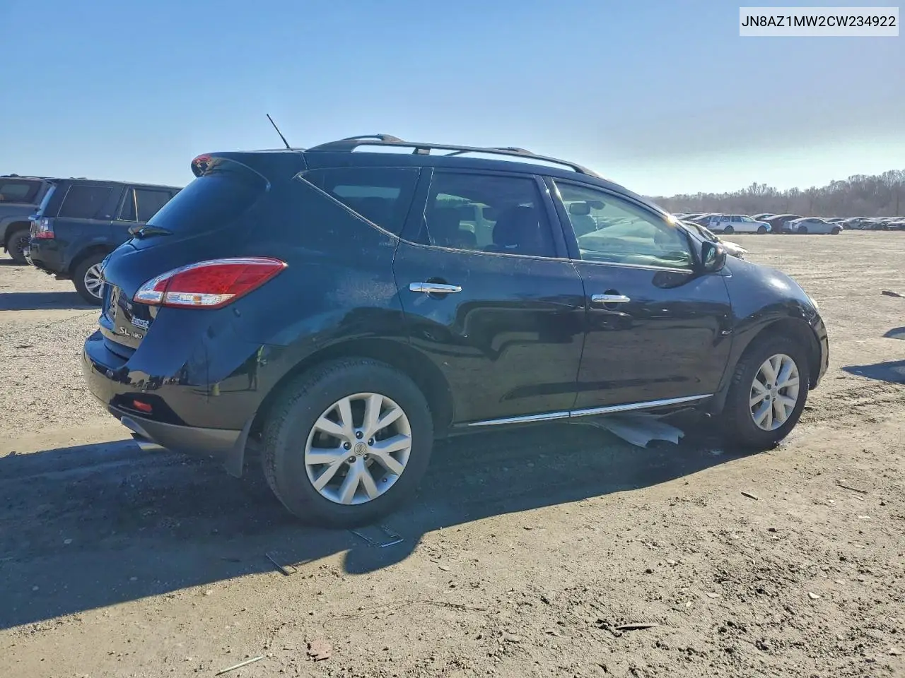 JN8AZ1MW2CW234922 2012 Nissan Murano S