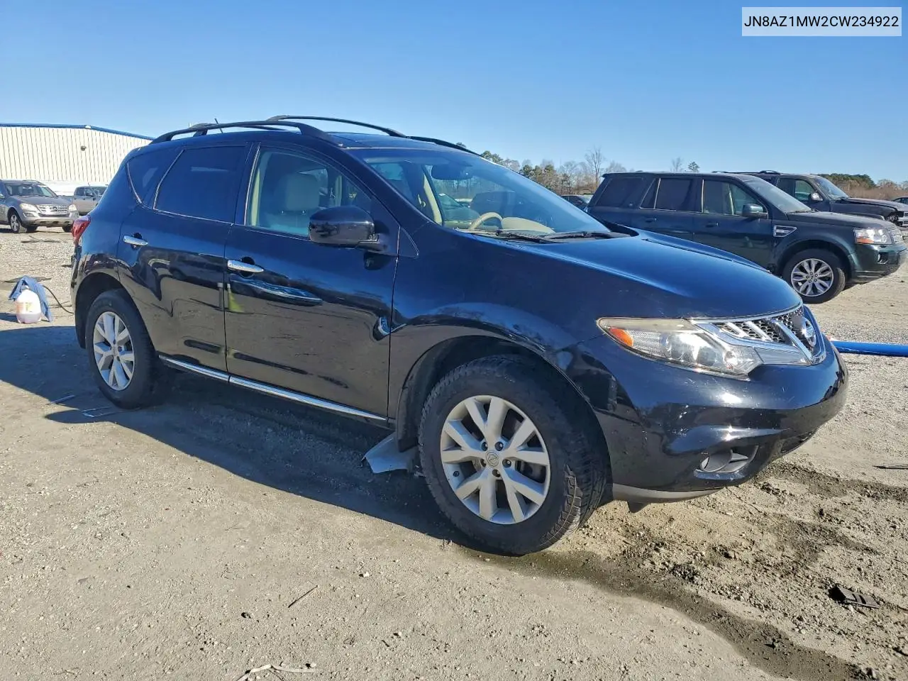 JN8AZ1MW2CW234922 2012 Nissan Murano S