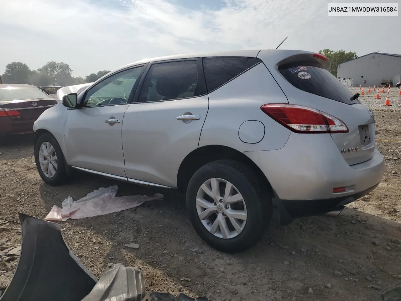 2013 Nissan Murano S VIN: JN8AZ1MW0DW316584 Lot: 67041724