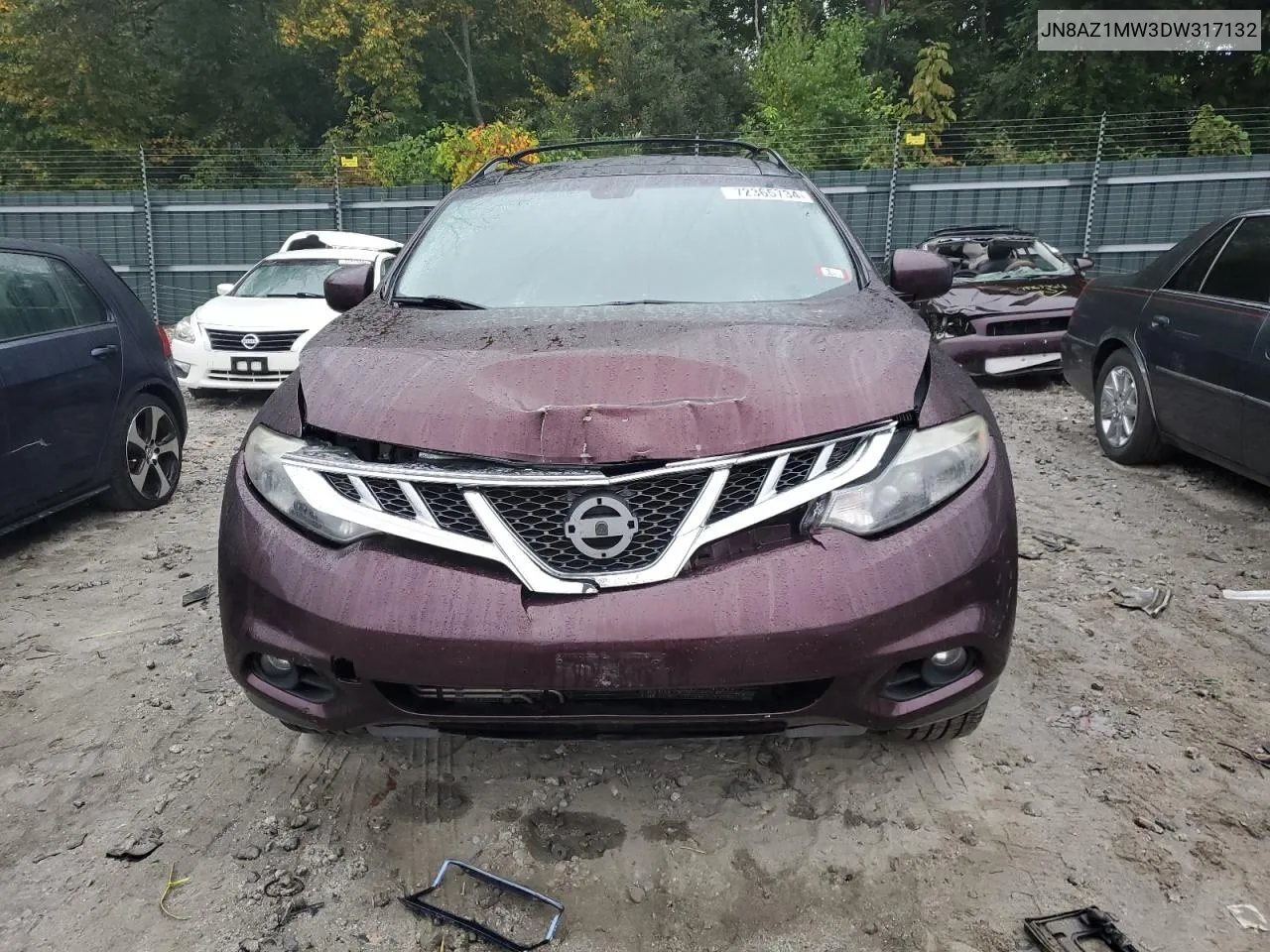 2013 Nissan Murano S VIN: JN8AZ1MW3DW317132 Lot: 72365734