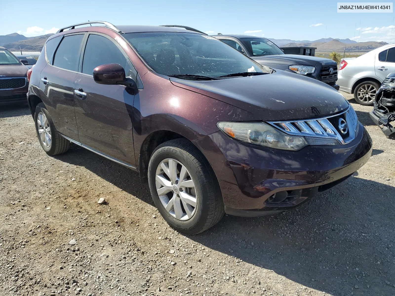 2014 Nissan Murano S VIN: JN8AZ1MU4EW414341 Lot: 52130154