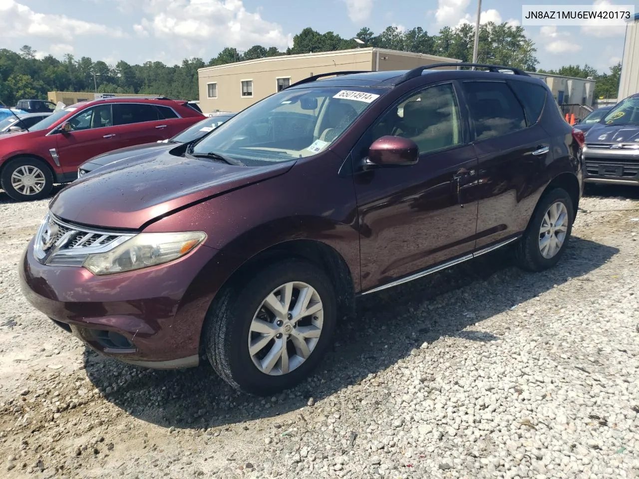 2014 Nissan Murano S VIN: JN8AZ1MU6EW420173 Lot: 65014914