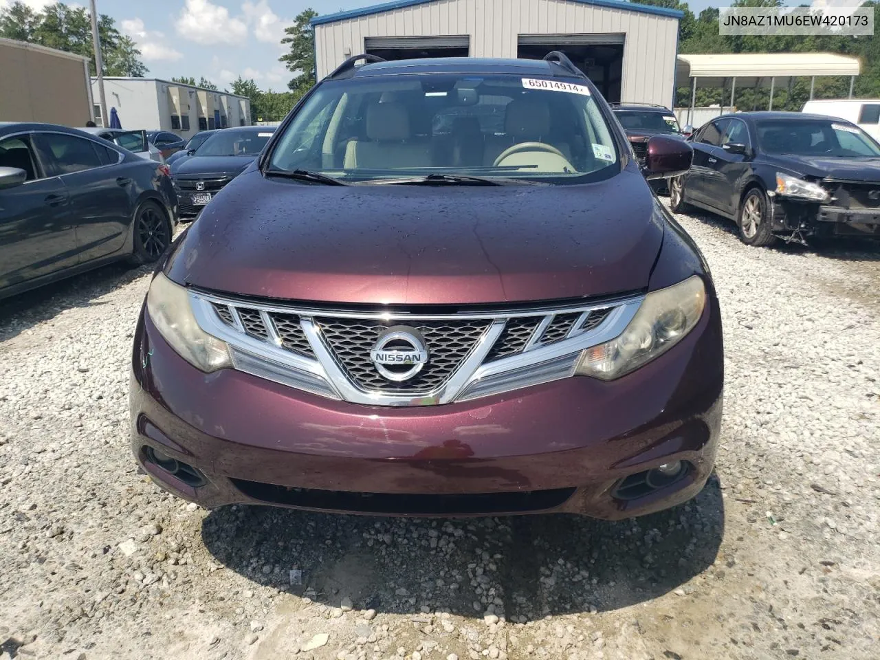 2014 Nissan Murano S VIN: JN8AZ1MU6EW420173 Lot: 65014914