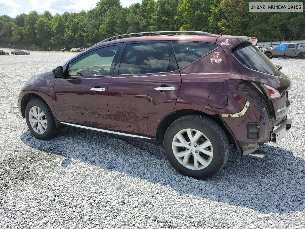 2014 Nissan Murano S VIN: JN8AZ1MU4EW409155 Lot: 66607754