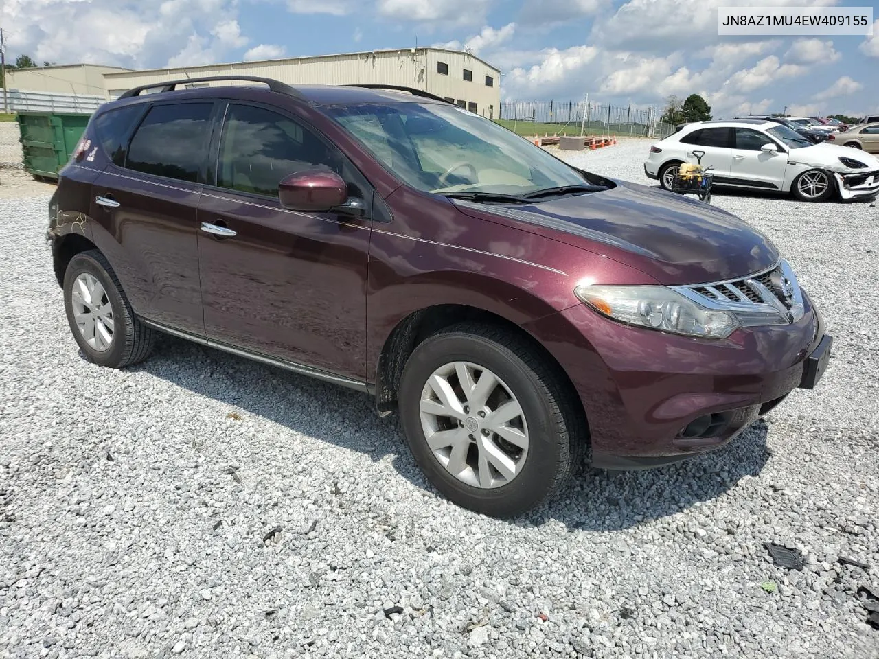 2014 Nissan Murano S VIN: JN8AZ1MU4EW409155 Lot: 66607754