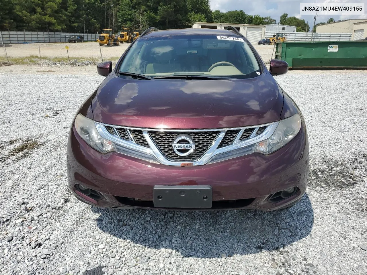 2014 Nissan Murano S VIN: JN8AZ1MU4EW409155 Lot: 66607754