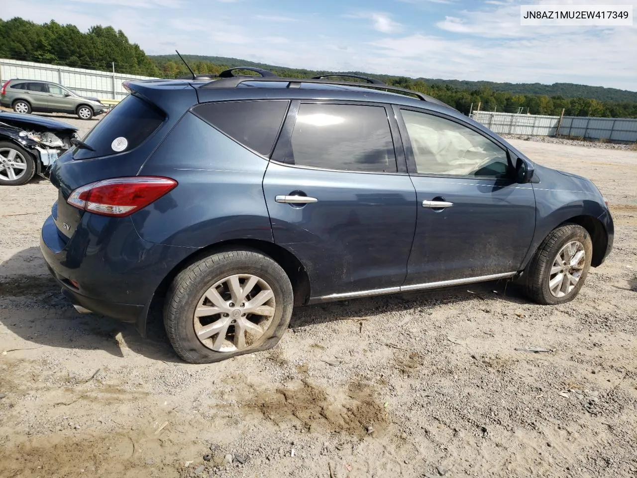 2014 Nissan Murano S VIN: JN8AZ1MU2EW417349 Lot: 70176594