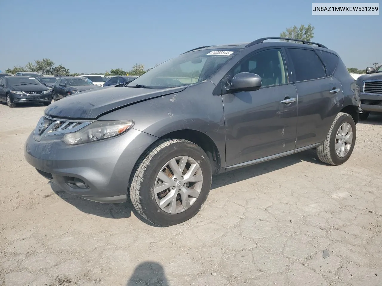 JN8AZ1MWXEW531259 2014 Nissan Murano S