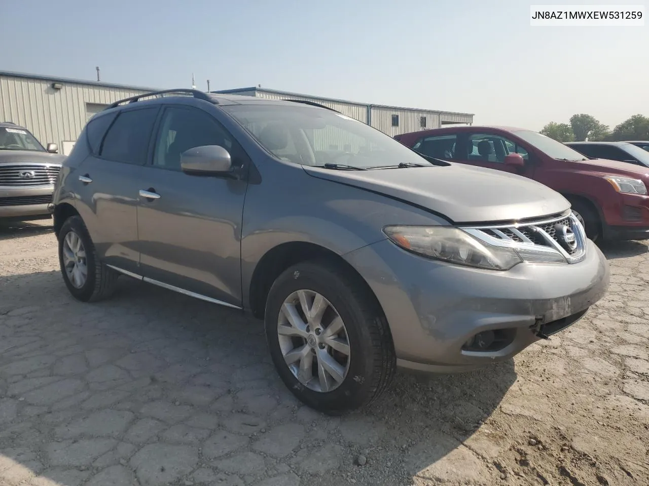 2014 Nissan Murano S VIN: JN8AZ1MWXEW531259 Lot: 71053344