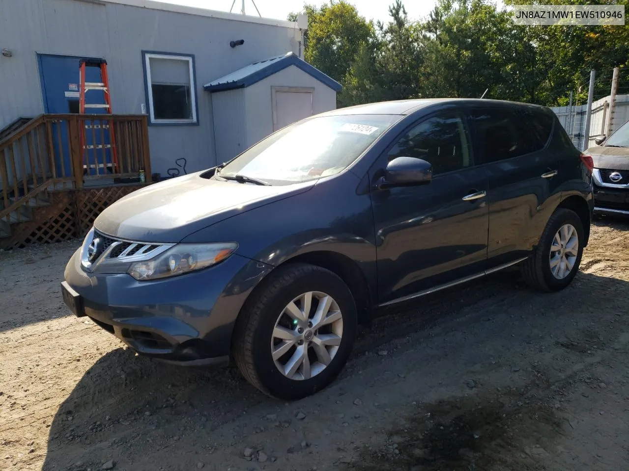 2014 Nissan Murano S VIN: JN8AZ1MW1EW510946 Lot: 71126124