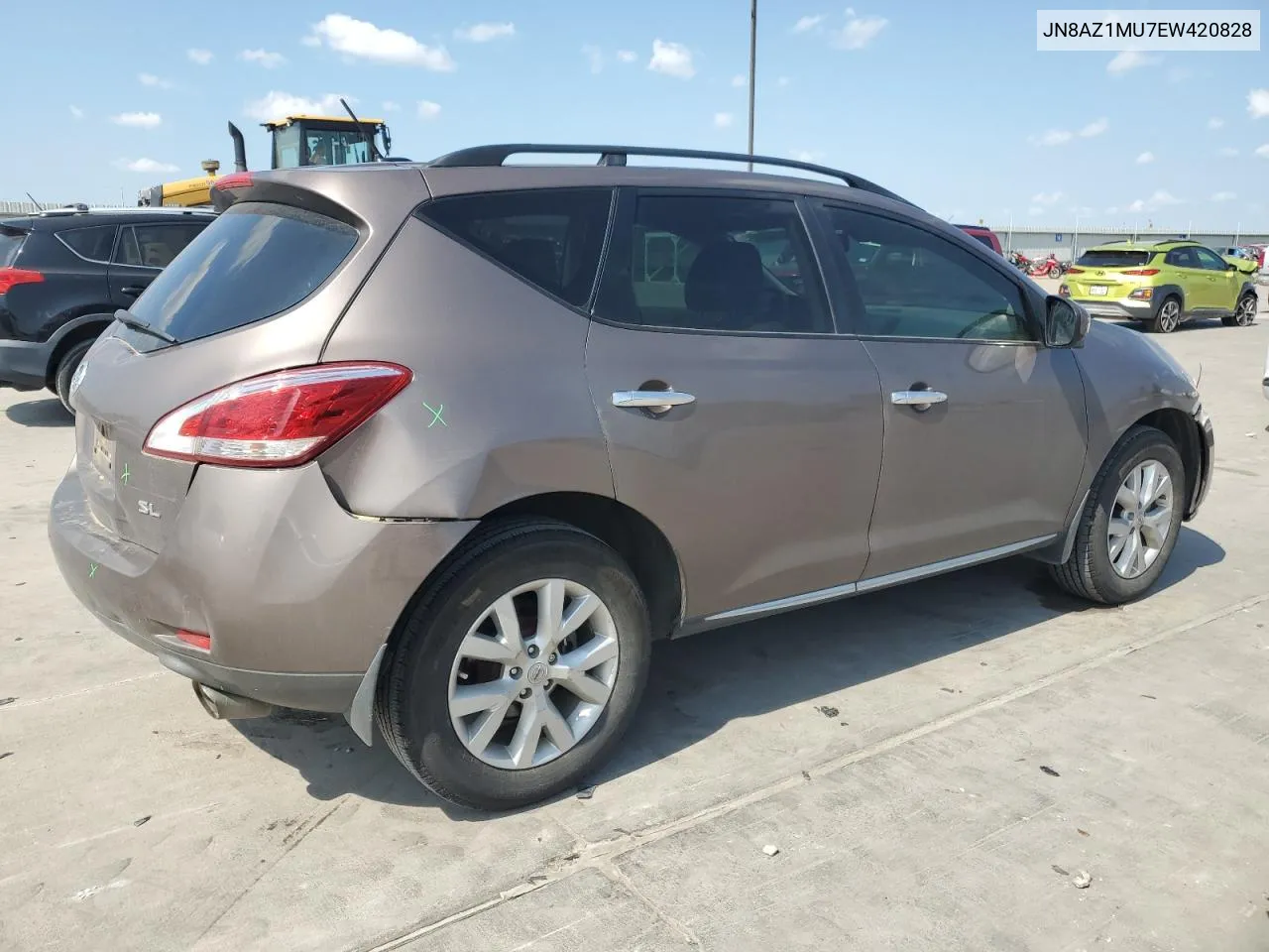 2014 Nissan Murano S VIN: JN8AZ1MU7EW420828 Lot: 72005464