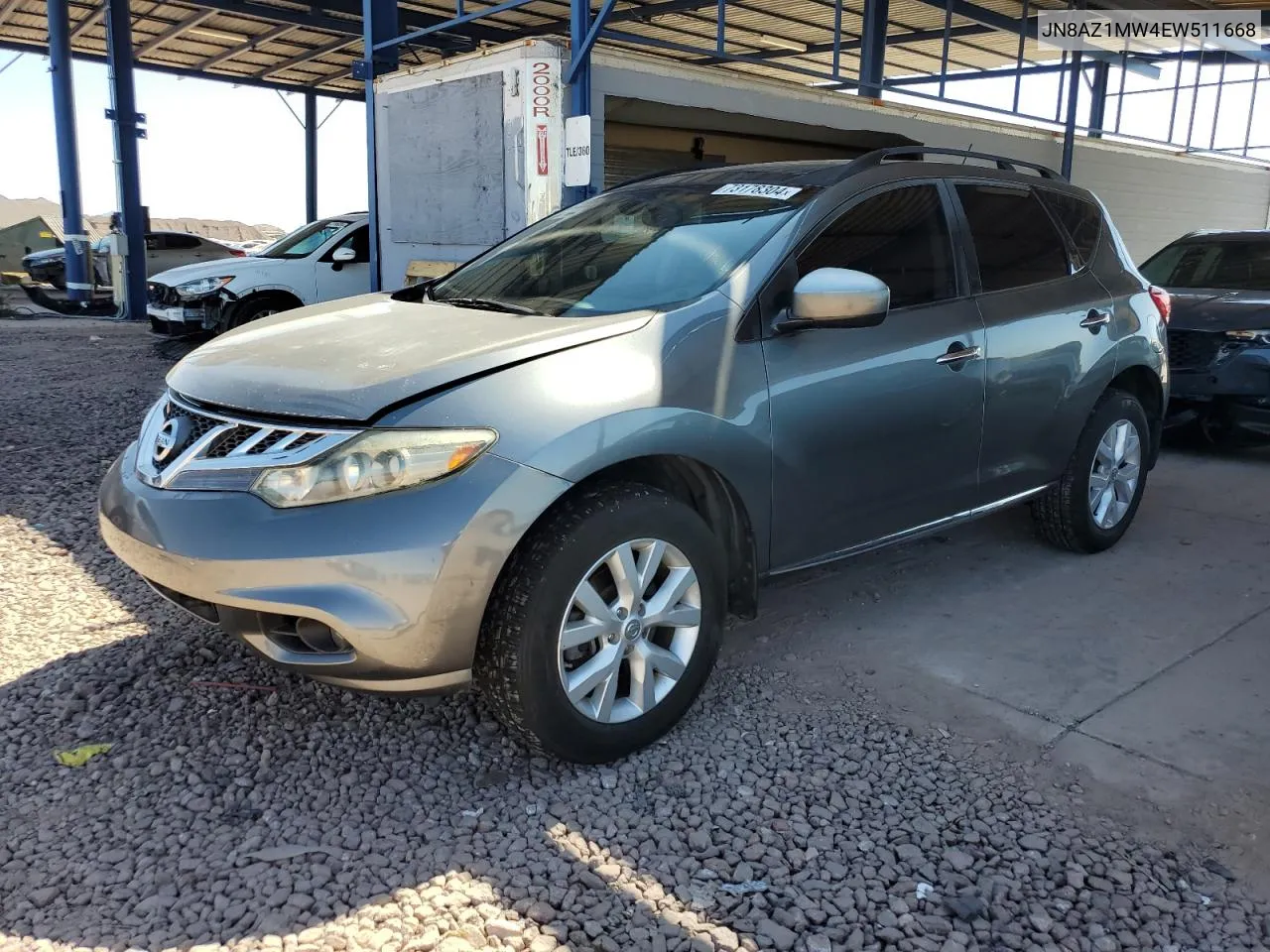 2014 Nissan Murano S VIN: JN8AZ1MW4EW511668 Lot: 73178304