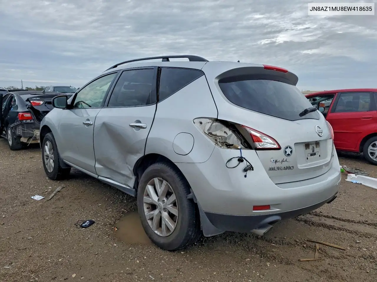 JN8AZ1MU8EW418635 2014 Nissan Murano S