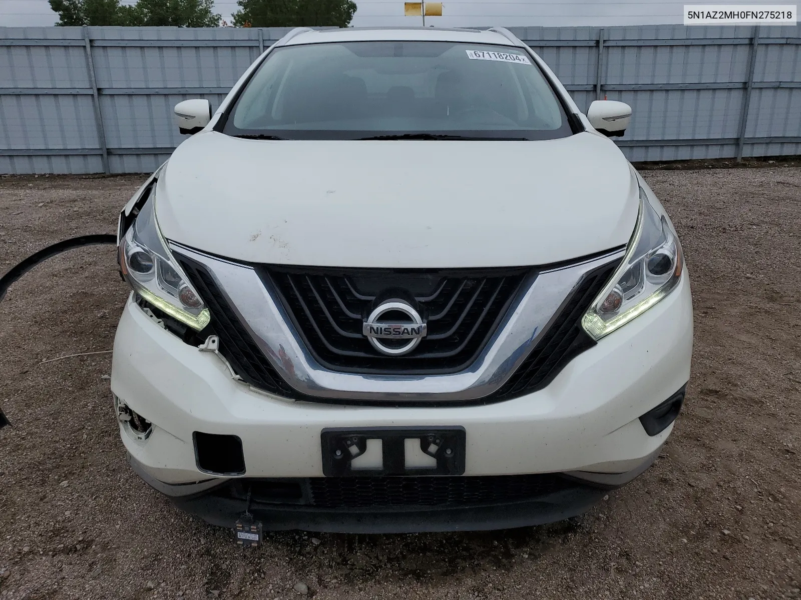 2015 Nissan Murano S VIN: 5N1AZ2MH0FN275218 Lot: 67118204