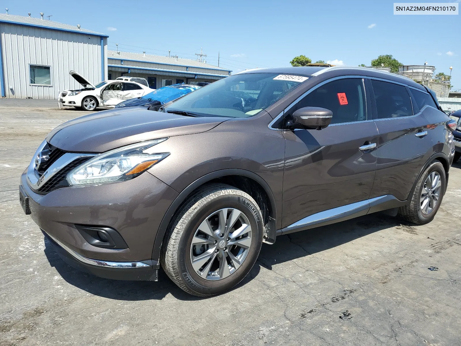 2015 Nissan Murano S VIN: 5N1AZ2MG4FN210170 Lot: 67595474