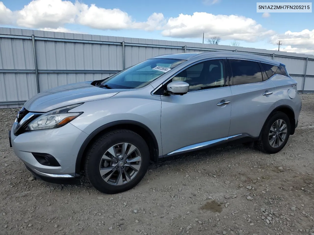 2015 Nissan Murano S VIN: 5N1AZ2MH7FN205215 Lot: 69023934