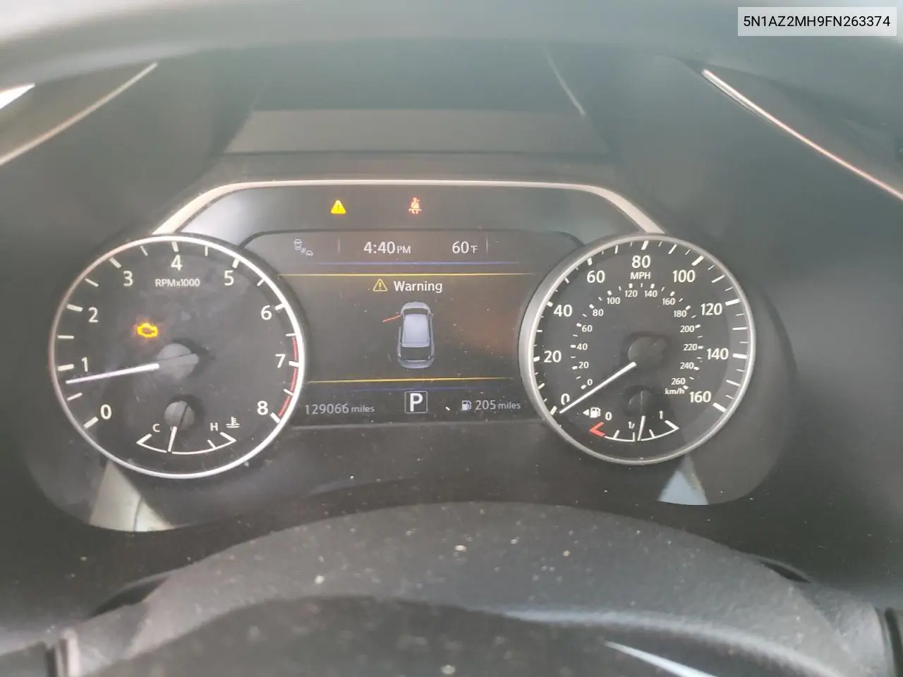 5N1AZ2MH9FN263374 2015 Nissan Murano S