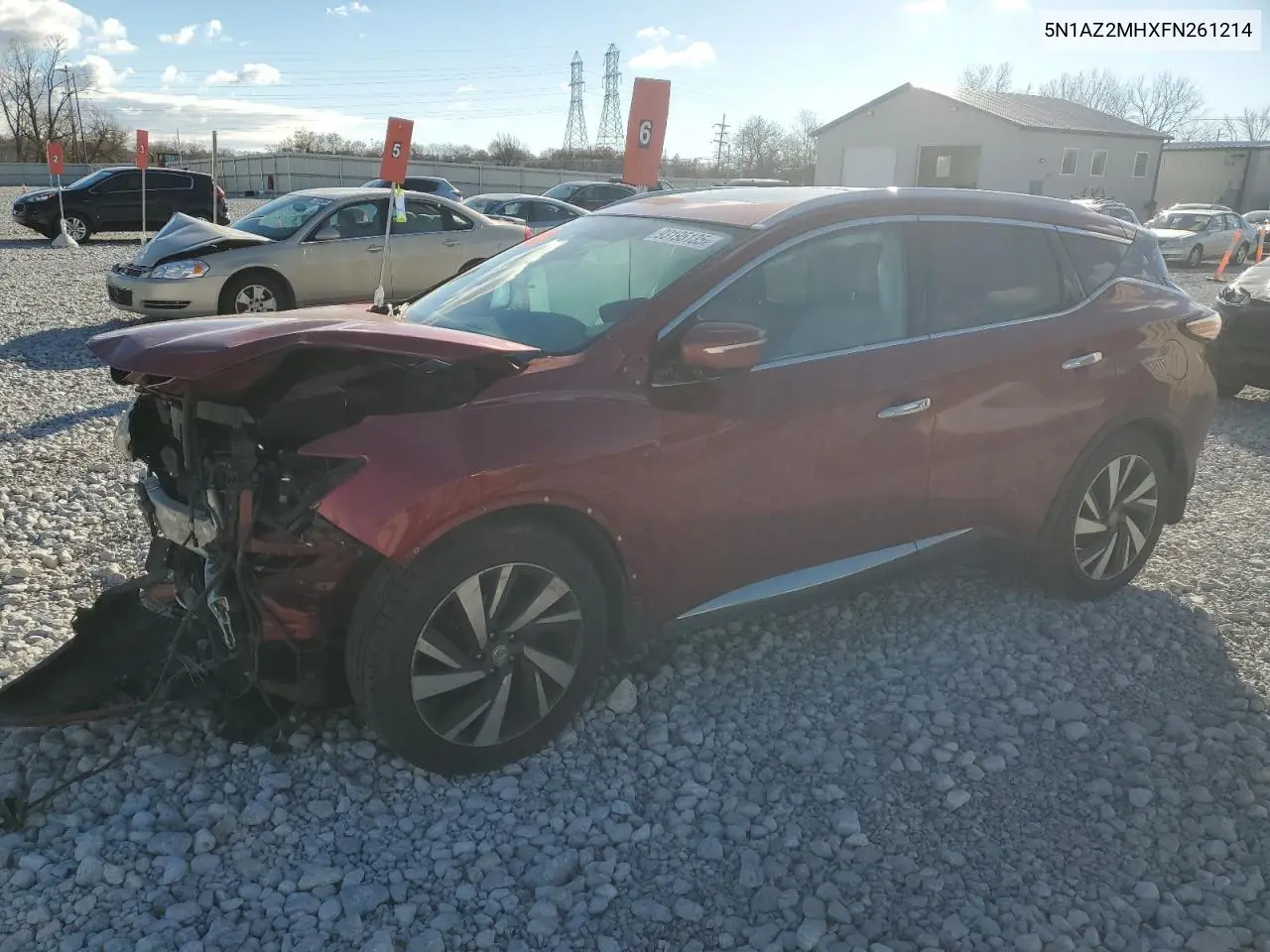 5N1AZ2MHXFN261214 2015 Nissan Murano S