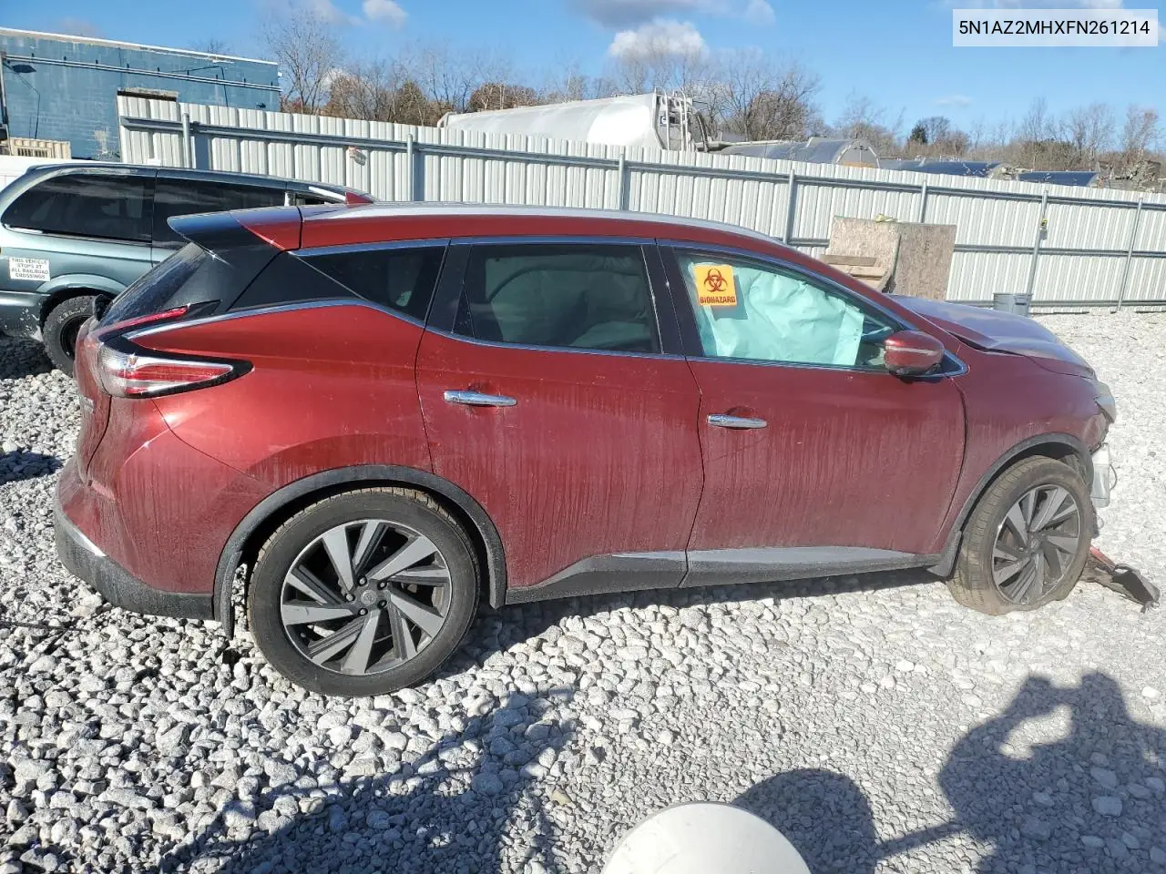 5N1AZ2MHXFN261214 2015 Nissan Murano S