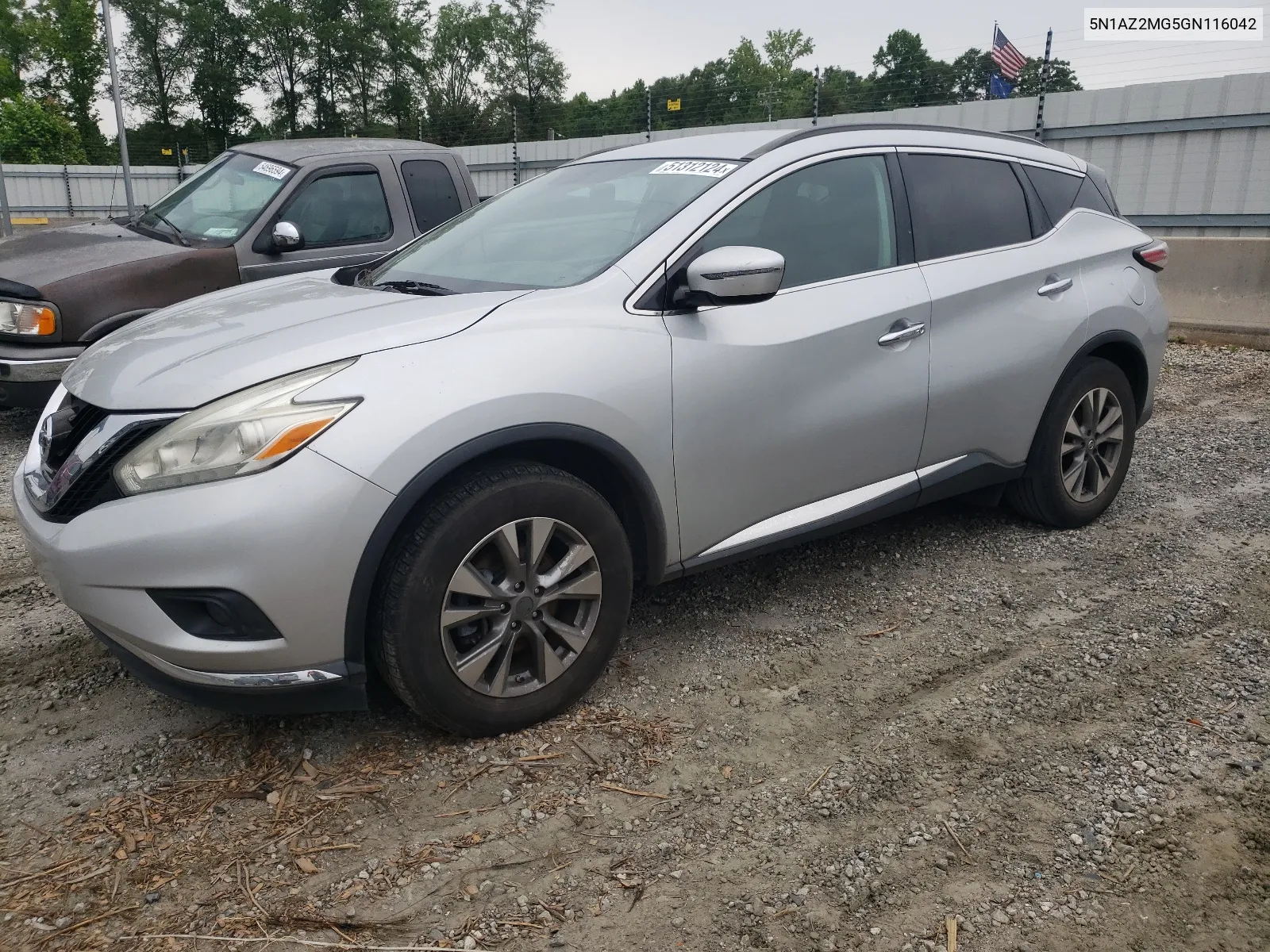 2016 Nissan Murano S VIN: 5N1AZ2MG5GN116042 Lot: 51312124