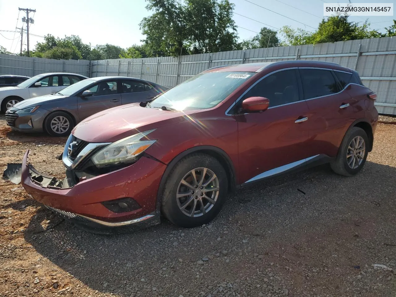 2016 Nissan Murano S VIN: 5N1AZ2MG3GN145457 Lot: 55108964