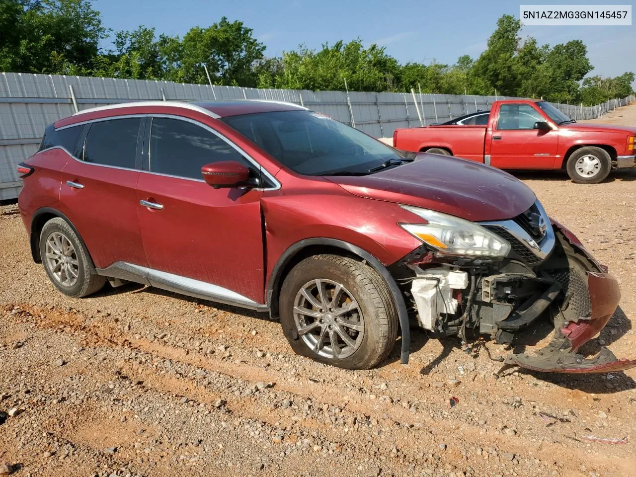 2016 Nissan Murano S VIN: 5N1AZ2MG3GN145457 Lot: 55108964