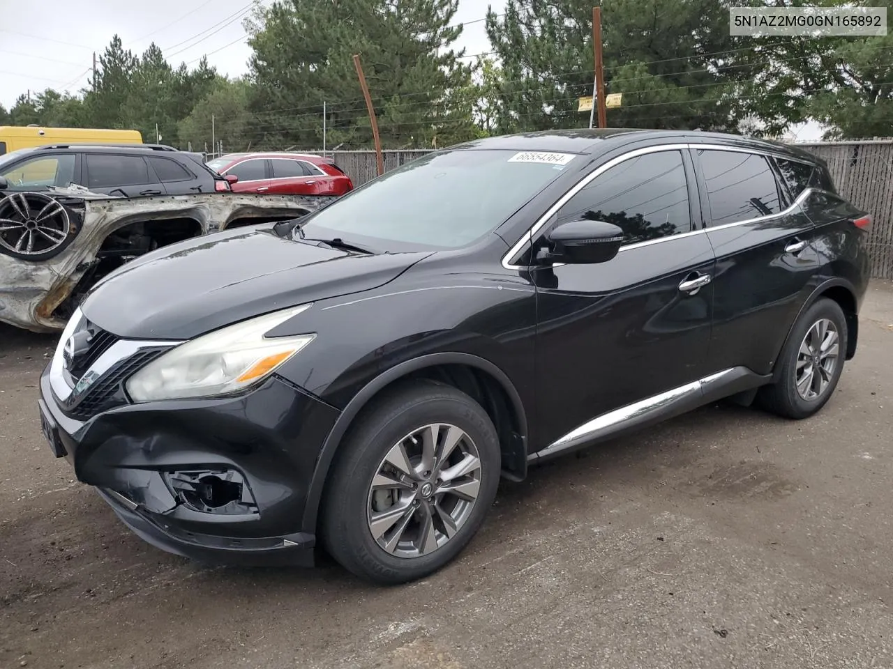 2016 Nissan Murano S VIN: 5N1AZ2MG0GN165892 Lot: 66554364