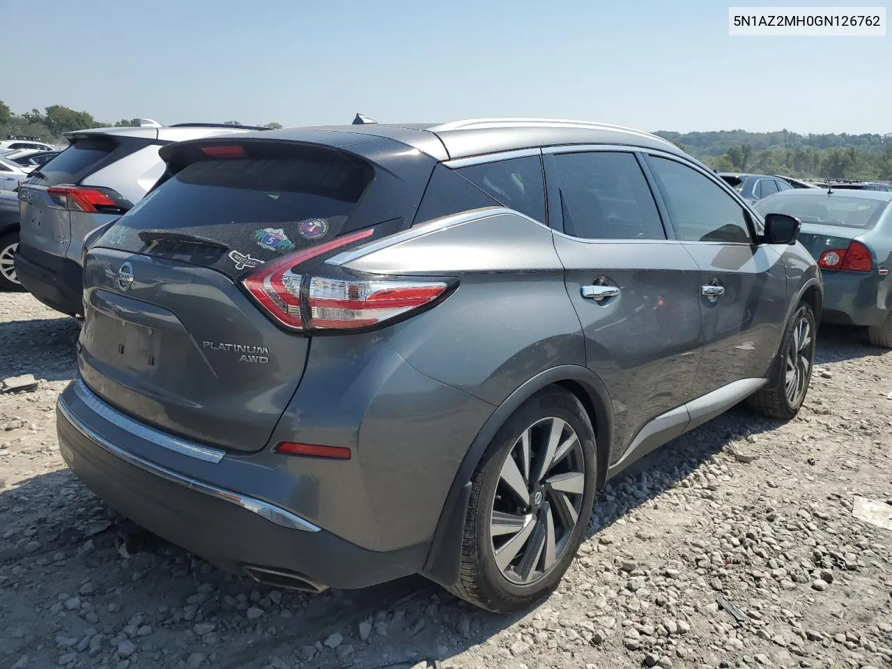 2016 Nissan Murano S VIN: 5N1AZ2MH0GN126762 Lot: 68290224