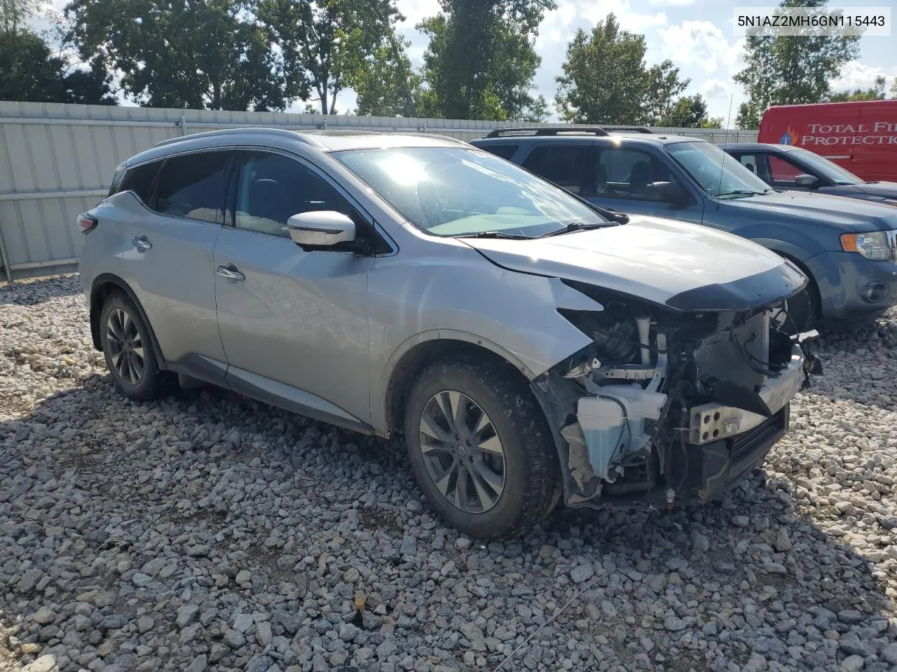 5N1AZ2MH6GN115443 2016 Nissan Murano S