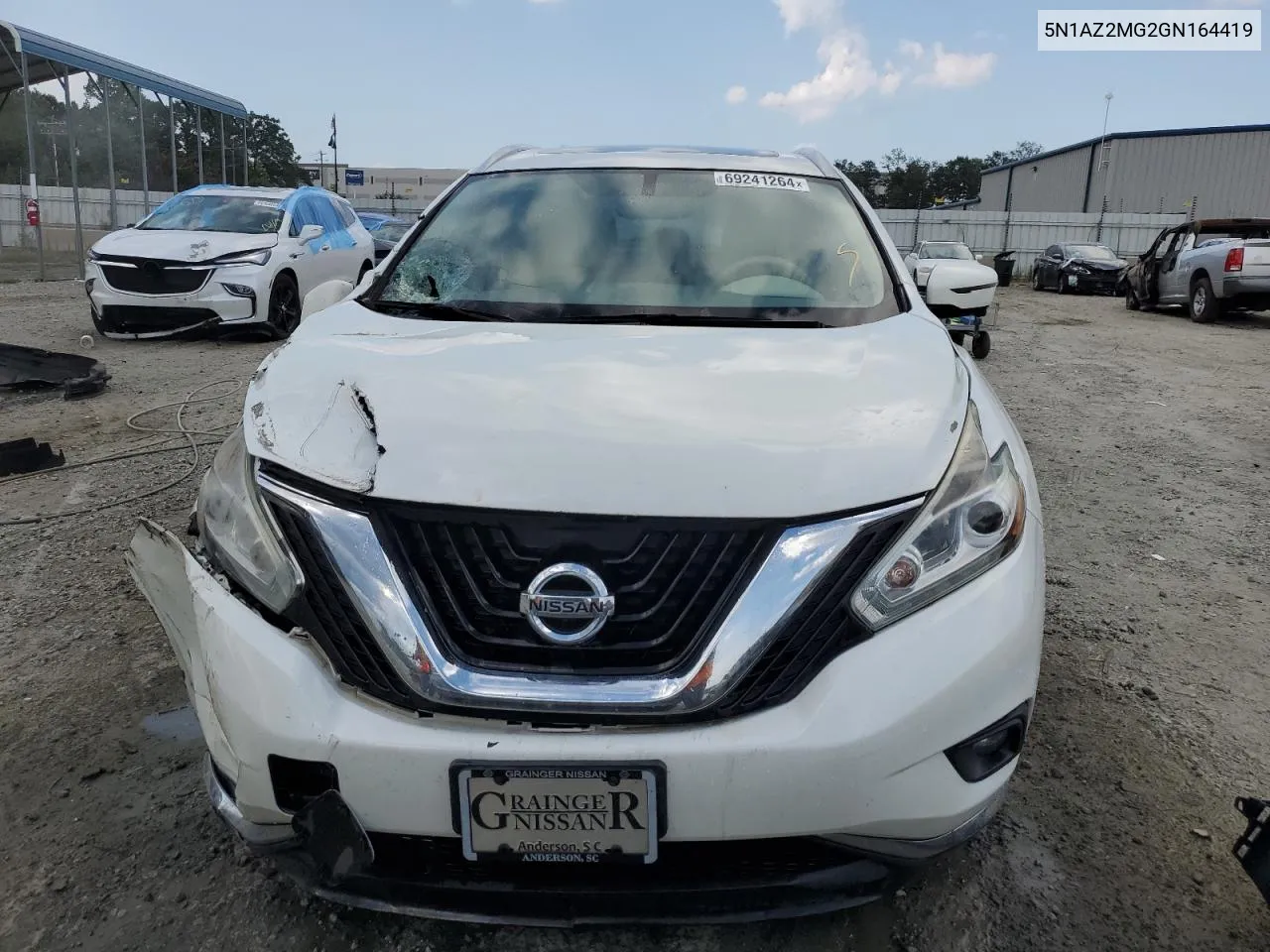 2016 Nissan Murano S VIN: 5N1AZ2MG2GN164419 Lot: 69241264