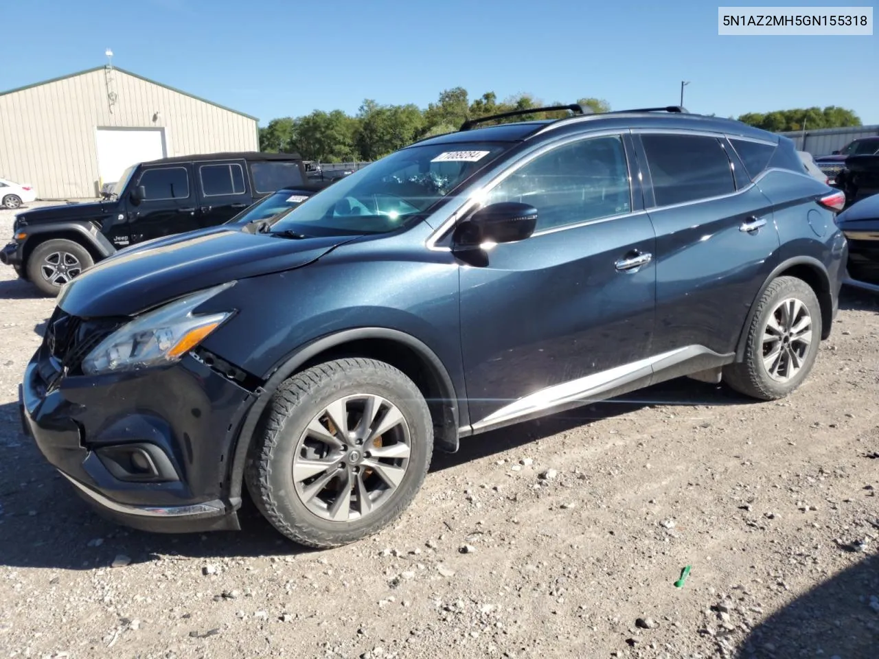 5N1AZ2MH5GN155318 2016 Nissan Murano S