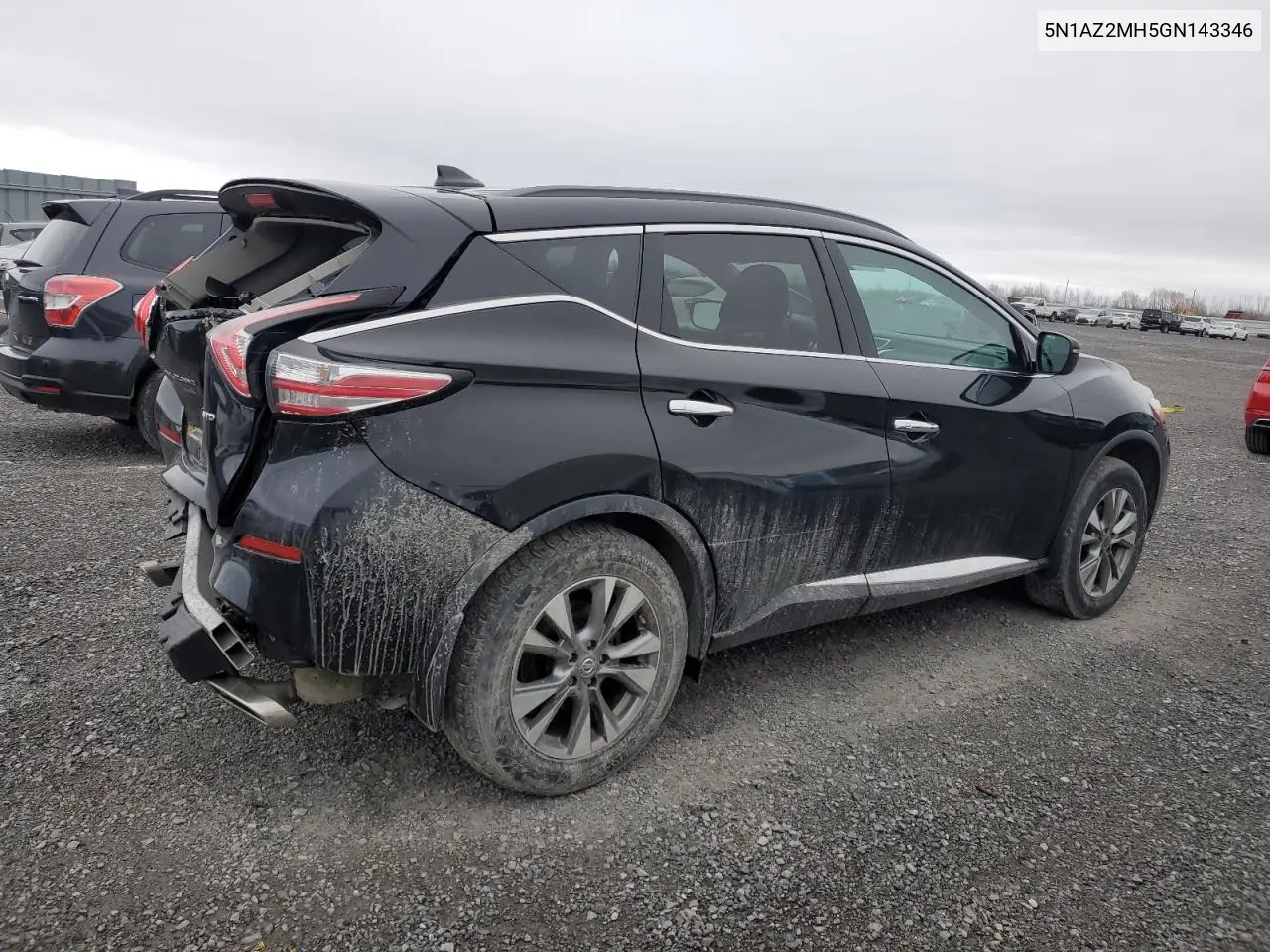 5N1AZ2MH5GN143346 2016 Nissan Murano S