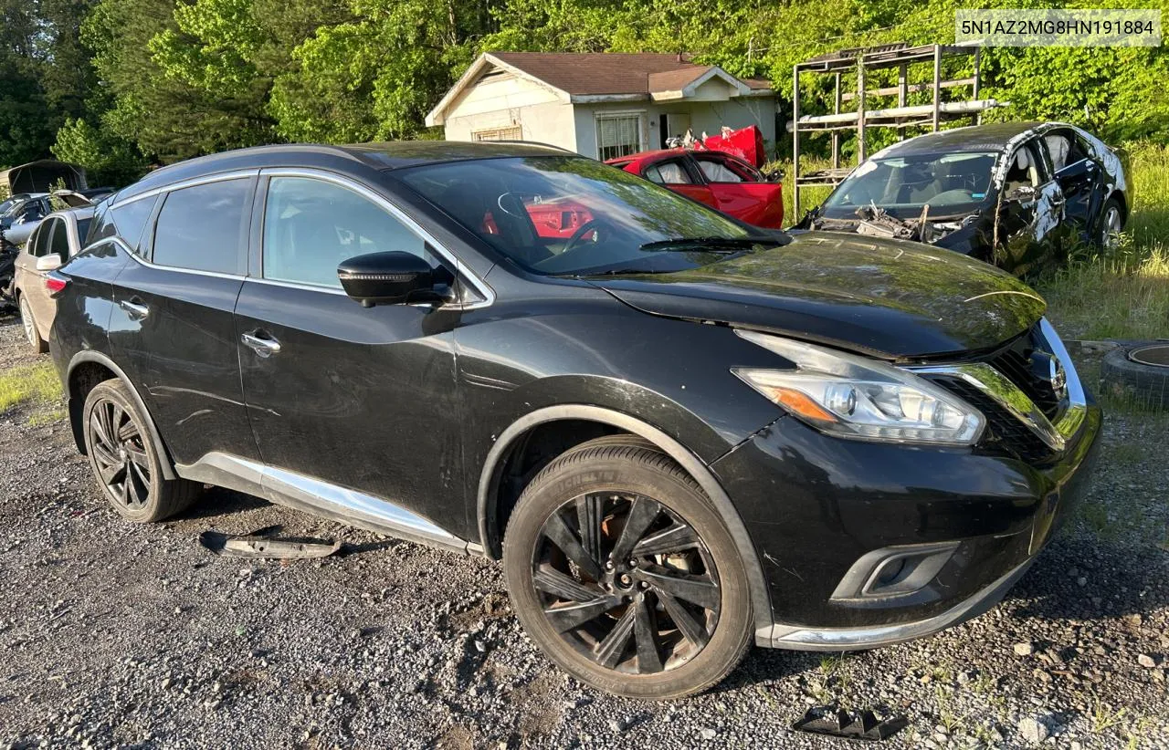 2017 Nissan Murano S VIN: 5N1AZ2MG8HN191884 Lot: 55230144