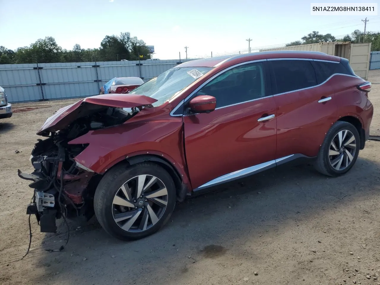 2017 Nissan Murano S VIN: 5N1AZ2MG8HN138411 Lot: 60105994