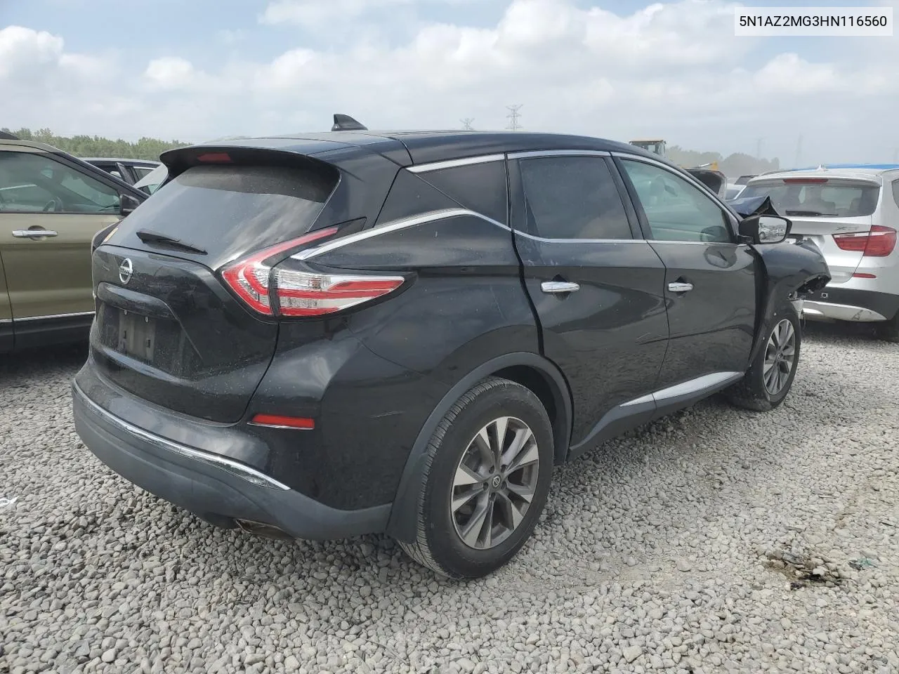 2017 Nissan Murano S VIN: 5N1AZ2MG3HN116560 Lot: 66314524