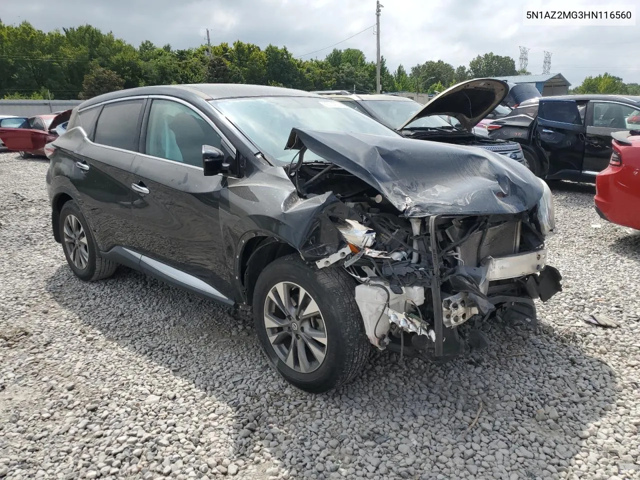 2017 Nissan Murano S VIN: 5N1AZ2MG3HN116560 Lot: 66314524