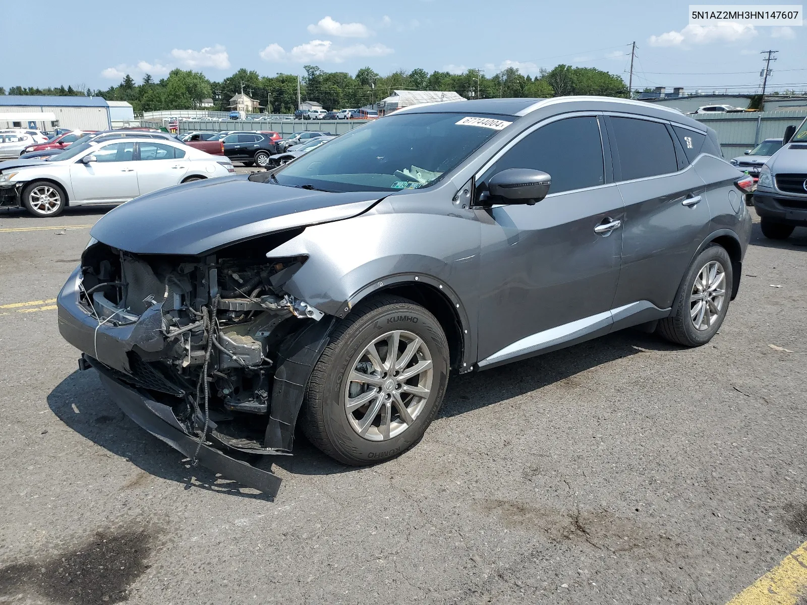 2017 Nissan Murano S VIN: 5N1AZ2MH3HN147607 Lot: 67744004