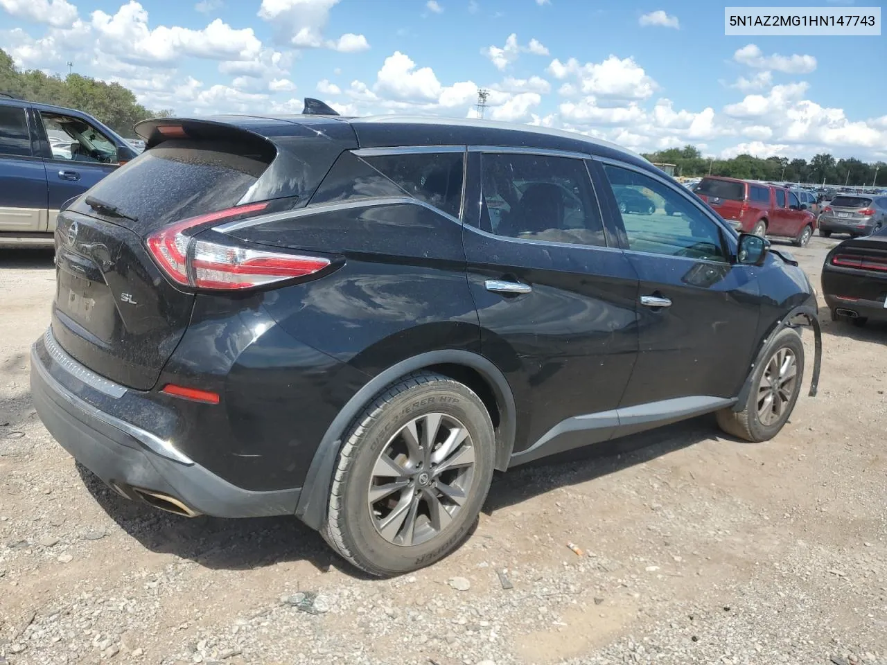 2017 Nissan Murano S VIN: 5N1AZ2MG1HN147743 Lot: 70270084