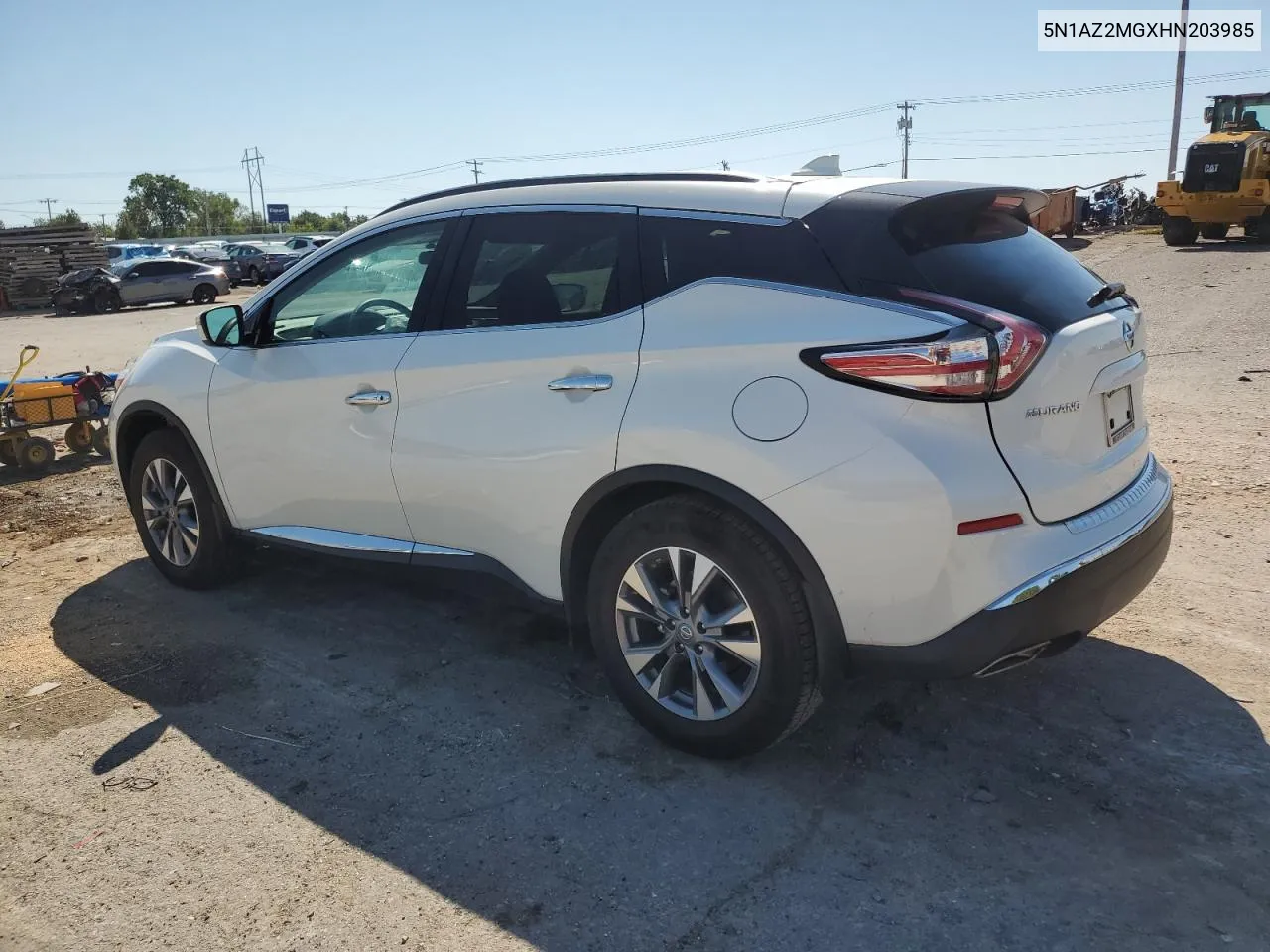 5N1AZ2MGXHN203985 2017 Nissan Murano S