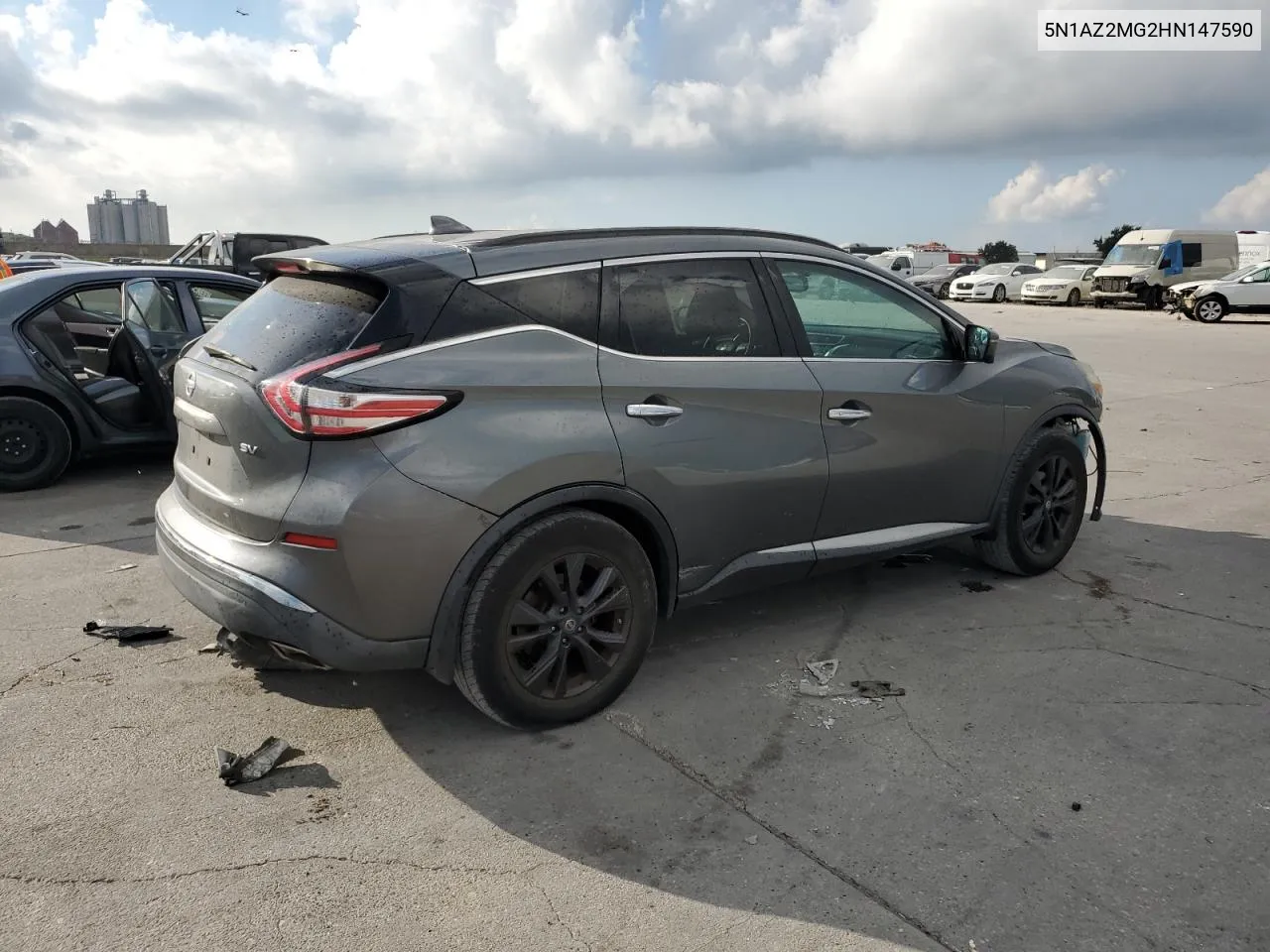 2017 Nissan Murano S VIN: 5N1AZ2MG2HN147590 Lot: 72901674