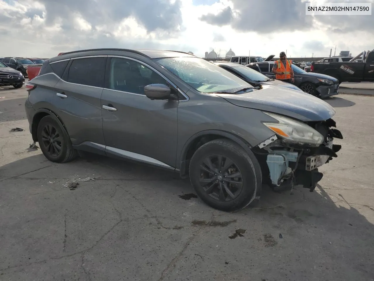 2017 Nissan Murano S VIN: 5N1AZ2MG2HN147590 Lot: 72901674