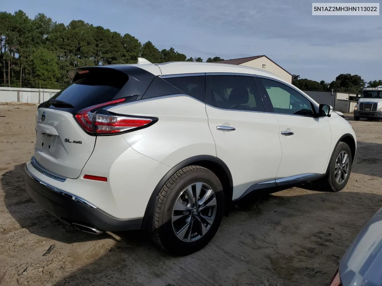 5N1AZ2MH3HN113022 2017 Nissan Murano S