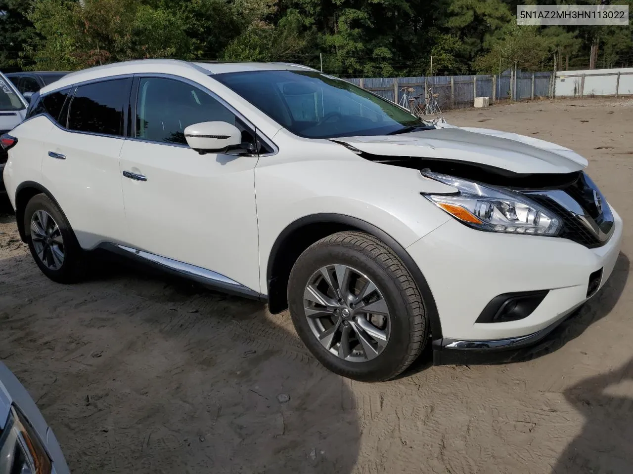 5N1AZ2MH3HN113022 2017 Nissan Murano S