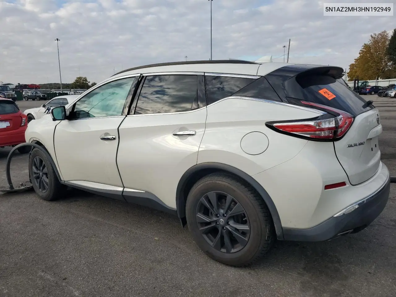 5N1AZ2MH3HN192949 2017 Nissan Murano S
