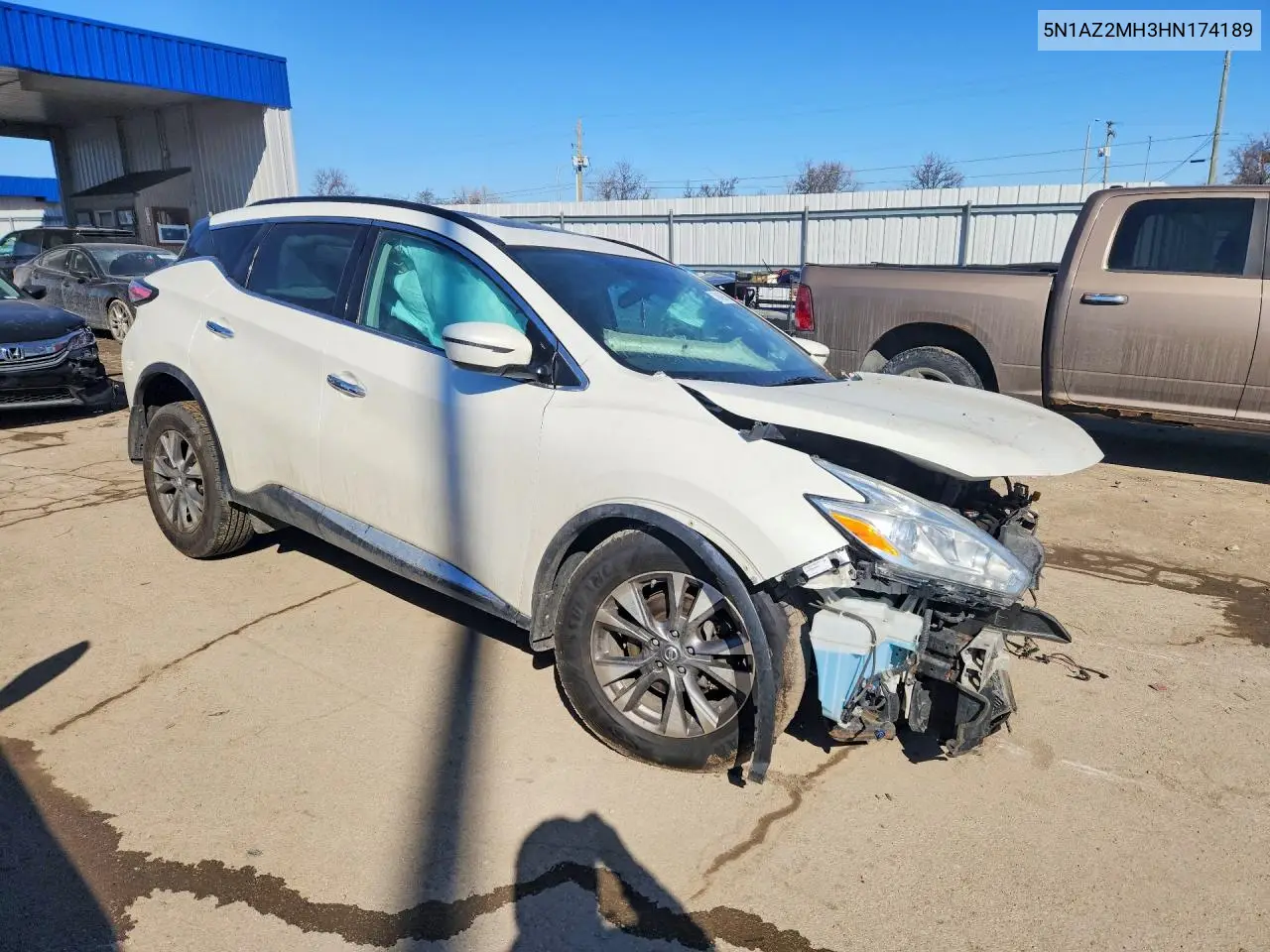 5N1AZ2MH3HN174189 2017 Nissan Murano S