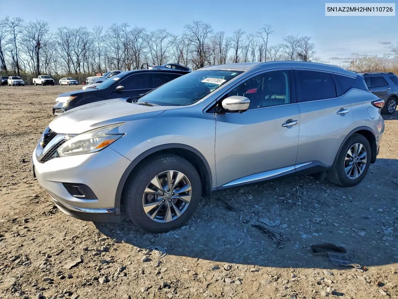 5N1AZ2MH2HN110726 2017 Nissan Murano S