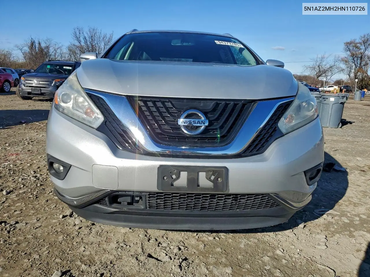 5N1AZ2MH2HN110726 2017 Nissan Murano S