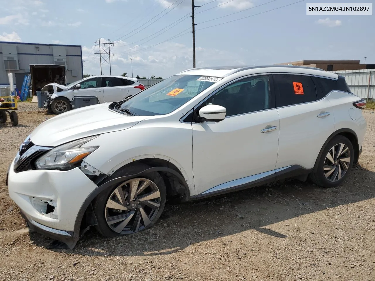 2018 Nissan Murano S VIN: 5N1AZ2MG4JN102897 Lot: 63964874