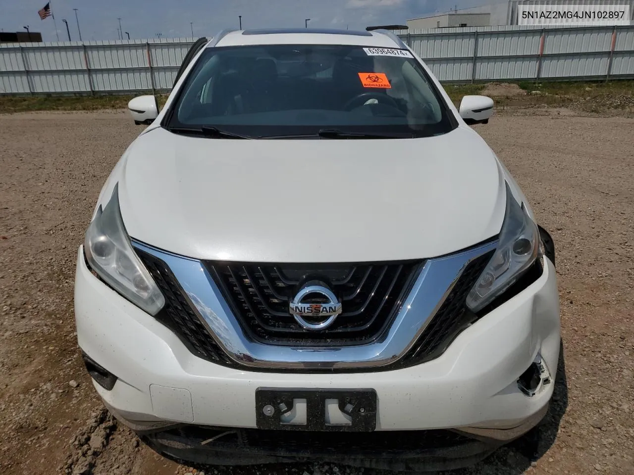 2018 Nissan Murano S VIN: 5N1AZ2MG4JN102897 Lot: 63964874